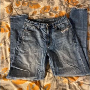 American Eagle distressed mom jeans